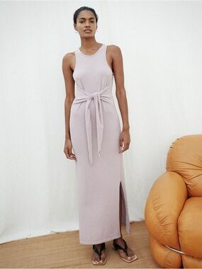 NANUSHKA - Sleeveless Tie-Front Maxi Dress in Light Mauve